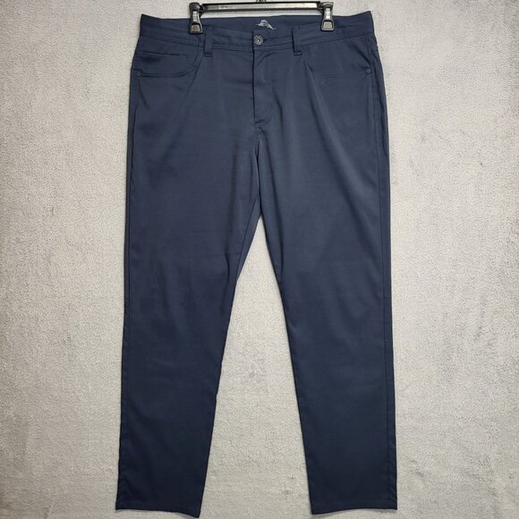 Tommy Bahama Pants Mens 36x32 Navy Blue Island Zone Performance Stretch 5-Pocket - Picture 1 of 12